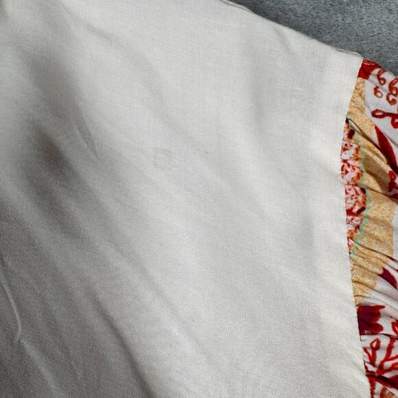 FREE PEOPLE Sunset Dreams Bell Sleeve Tunic Top sz M Flowy Boho Hippie 70s - Picture 6 of 11